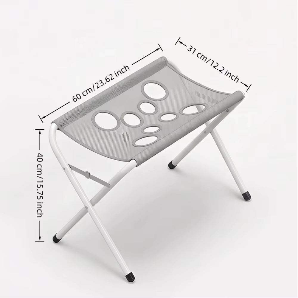 Portable Foldable Hands Free Stainless Steel Frame Breathable Mesh Support Pet Shower Rack Dog Bathing Stand For
