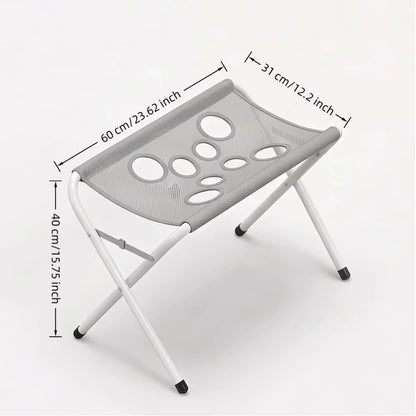 Portable Foldable Hands Free Stainless Steel Frame Breathable Mesh Support Pet Shower Rack Dog Bathing Stand For