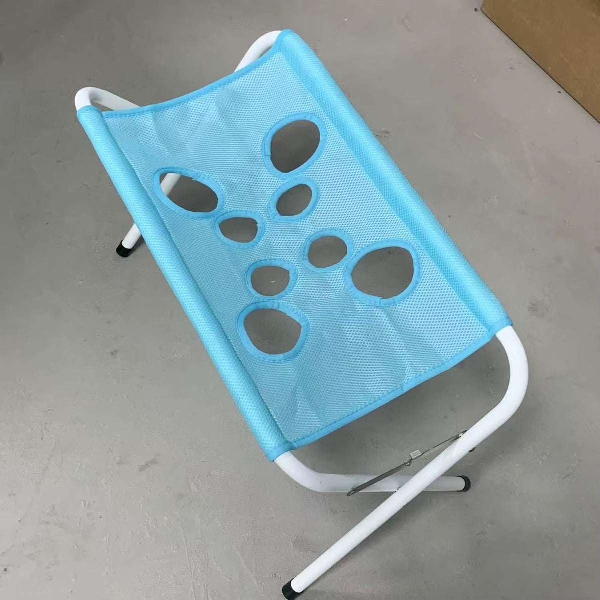 Portable Foldable Hands Free Stainless Steel Frame Breathable Mesh Support Pet Shower Rack Dog Bathing Stand For