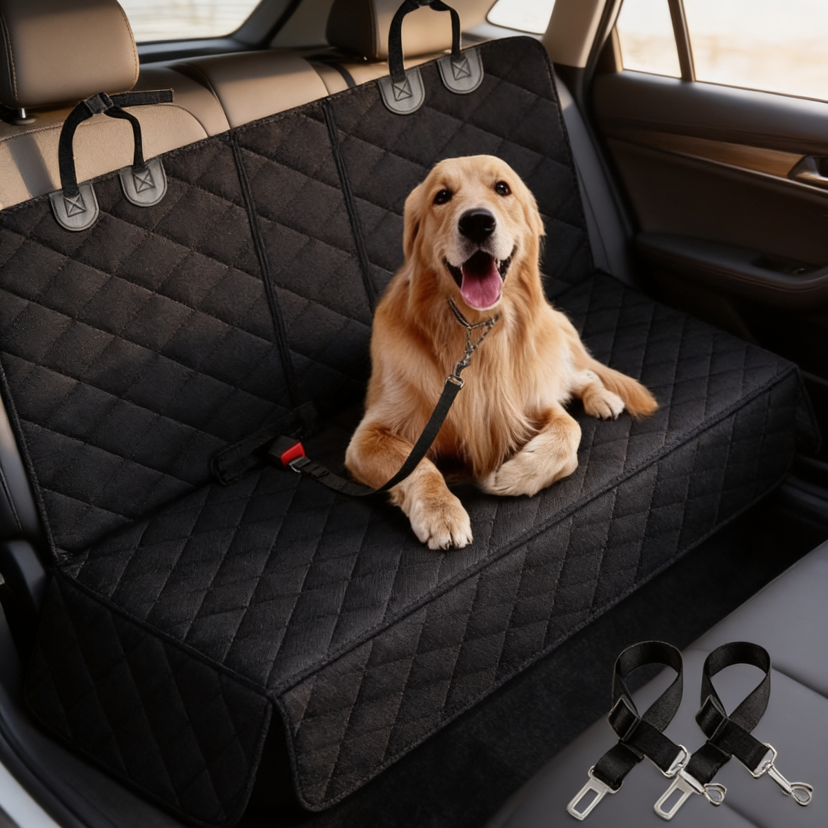 Ayvela Continental — Dog Car Seat Cover for Back Seats | Waterproof, Scratch-Resistant, Fits Most Cars & SUVs