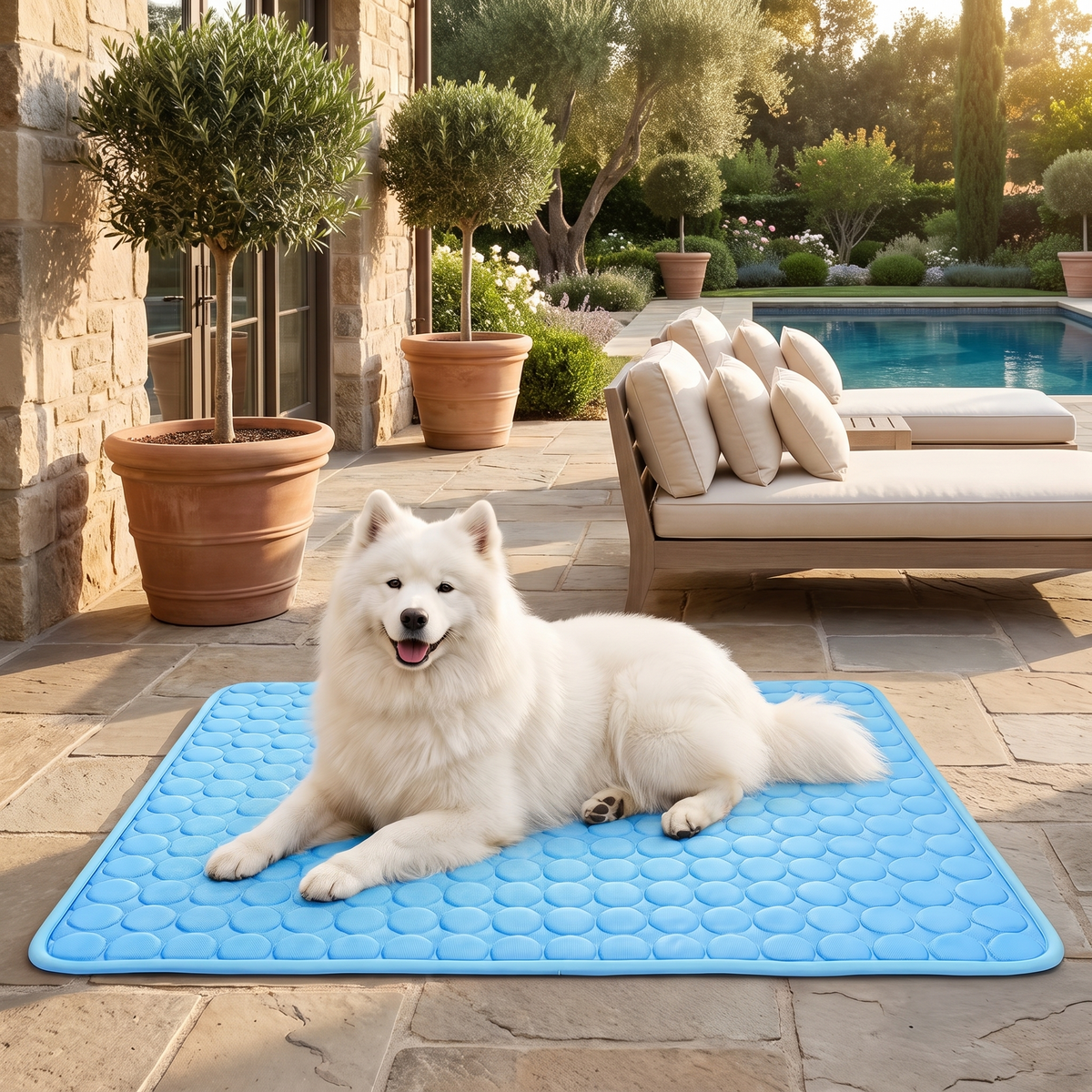 Ayvela FrostPad Dog Cooling Mat — Self-Cooling Ice Silk Pad for Pets